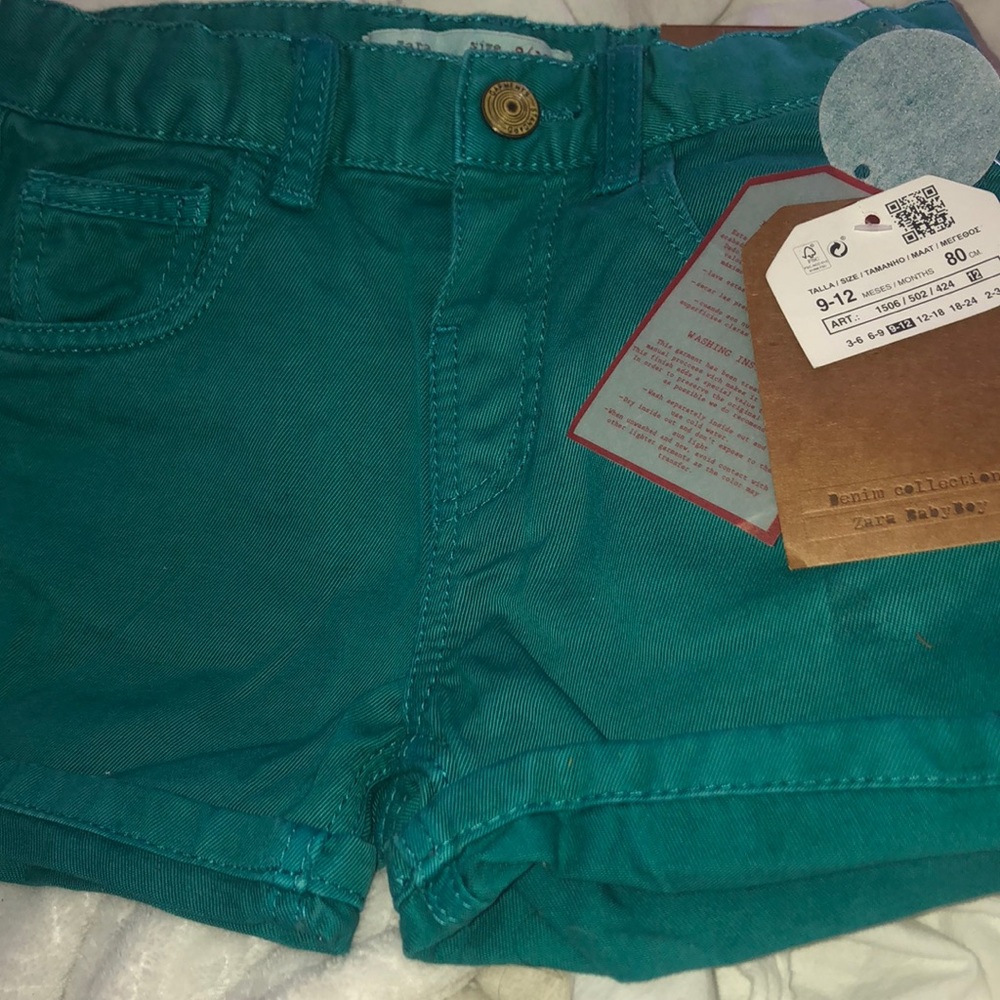 Baby boy shorts, size 9/12 months Zara